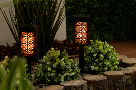 Solární zahradní lampa LED Driving Torch 39cm IP44 Dusk Sensor