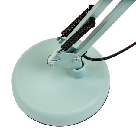 Stolní kreslící lampa E27 TOBI Pastelově modrá Lumiled + držák na desku