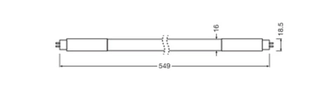 LED zářivka T5 G5 7W = 14W 1000lm 3000K Warm 190° 55cm Superior Ledvance