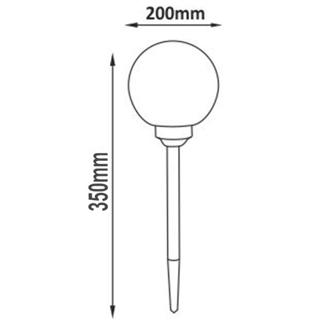 LED solární zahradní lampa WHITE BALL 20cm s pohonem 3500K Teplá bílá + RGB GOLDLUX (Polux)