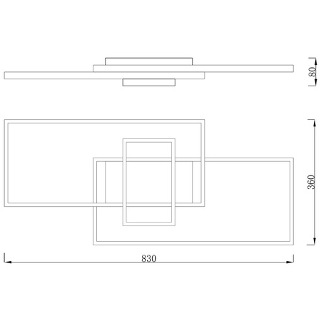 LED lustrová stropní lampa 90W CCT GALAXIS VELA černá + dálkové ovládání
