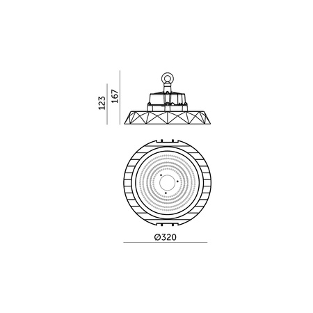 Průmyslové svítidlo LED High Bay 150W 27000lm 4000K Neutral Black IP65 IK09 Anica Pro Kobi
