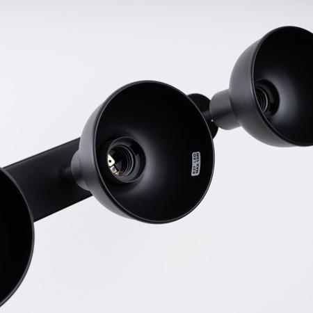 Stropní svítidlo ELBA 3xE27 Reflektor Moving Black Loft SOLLUX