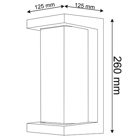 Zahradní lampa E27 HYDRA Nástěnná lampa Elevation Black