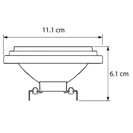 LED žárovka G53 AR111 10,8W = 50W 620lm 3000K Warm 40° CRI95 PHILIPS Stmívatelná