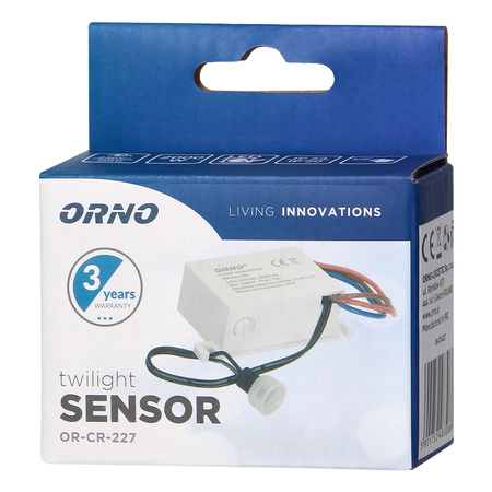 Soumrakový senzor s externí sondou 2000W IP54 Mini bílý ORNO