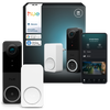 Chytrý videozvonek s IP kamerou 2K QHD 1440p CMOS Black SMART Zigbee WiFi zvonek + bílý gong Bezpečný přijímač Philips HUE
