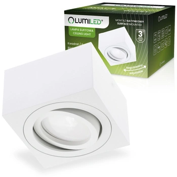 Povrchová montáž HALOGEN Spot Tube Movable Square White 50mm AMAT-S LUMILED