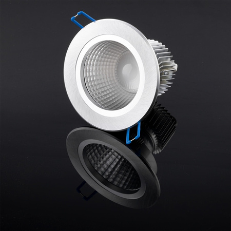 Stropní svítidlo 9W zapuštěné LED DOWNLIGHT DEEP kulaté 4000K 720lm stříbrná
