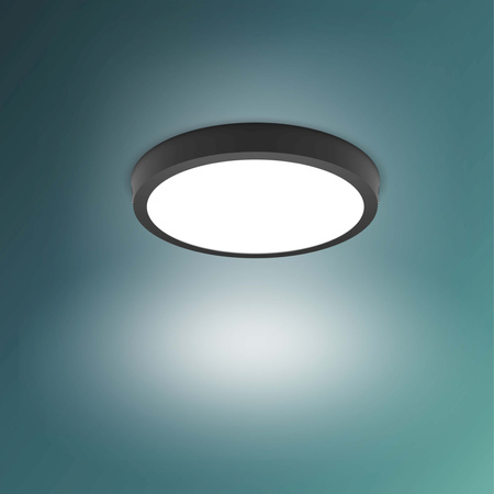 Plafond Panel LED Povrchové stropní svítidlo MAGNEOS 20W 2700K 28cm Black Downlight Round PHILIPS