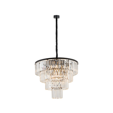 Stropní lustr 12x E14 Black Glamour CRISTAL L 7614 Nowodvorski