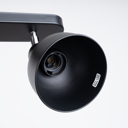 Stropní svítidlo ELBA 2xE27 Reflector Movable Black Loft SOLLUX