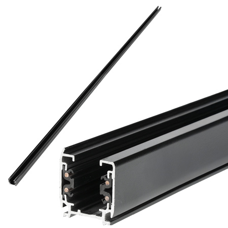 Osvětlovací přípojnice 3-vodičová 2m černá Kobi