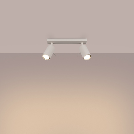 Bodové reflektorové stropní svítidlo Tuba 2x GU10 béžový kroužek Bittersweet Shimmer SL.1495 Sollux