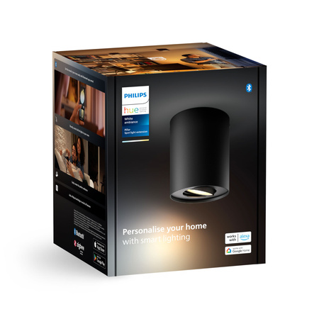 Stropní svítidlo LED Spot Pillar Black 4,2W CCT PHILIPS HUE Bluetooth Zigbee