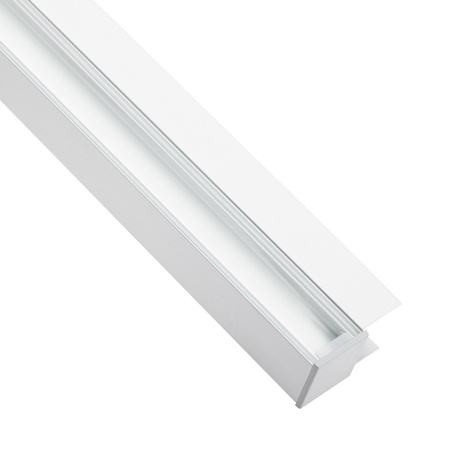 Nábytkový Eloxovaný Hliníkový Profil pro LED Pásky KM48, Stříbrný 1m + Průhledná Krytka + Záslepky LUMILED