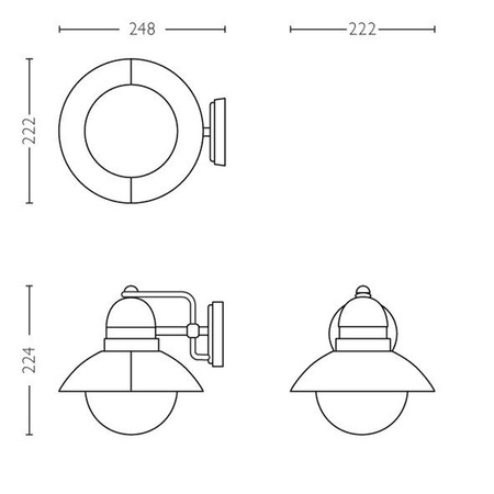 Zahradní lampa LED nástěnná lampa HOVERFLY myGarden E27 IP44 Lucerna pro Down Black PHILIPS