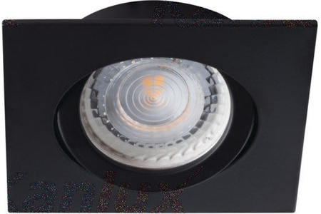 Čtvercové vestavné halogenové stropní svítidlo DALLA MR16 Gx5.3 černé Kanlux