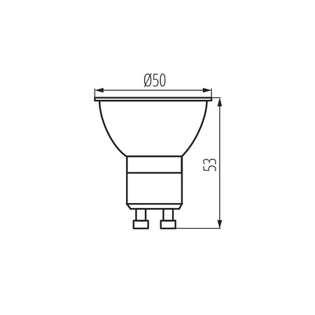 LED žárovka GU10 PAR16 6,5W = 88W 880lm 6500K Cold 100° Silver XLED Kanlux