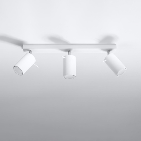 Svítidlo pro povrchovou montáž RING 3L 3xGU10 Reflektor halogenový pohyblivý Minimalistický bílý SOLLUX