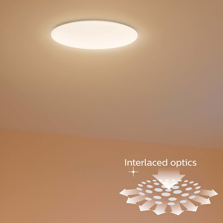 MOIRE přisazená LED stropní lampa 20W 2700K 38cm bílá kulatá PHILIPS