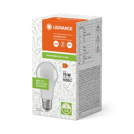 LED žárovka E27 A60 10W = 75W 1055lm 4000lm neutrální bílá 200° Ledvance