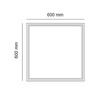 Přisazený rámeček pro LED Panel 60 x 60 cm Černý ECOLIGHT