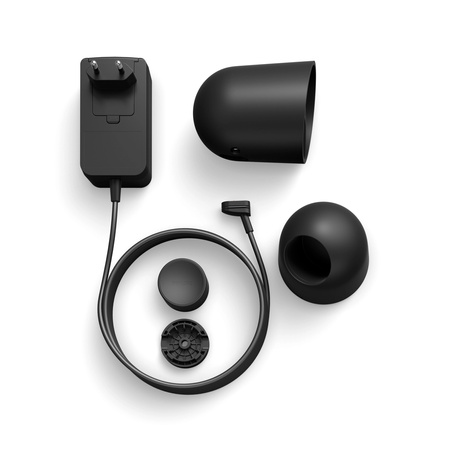 Vnitřní kamera Bezpečná drátová černá se stojanem Noční vidění PHILIPS HUE WIFI Zigbee