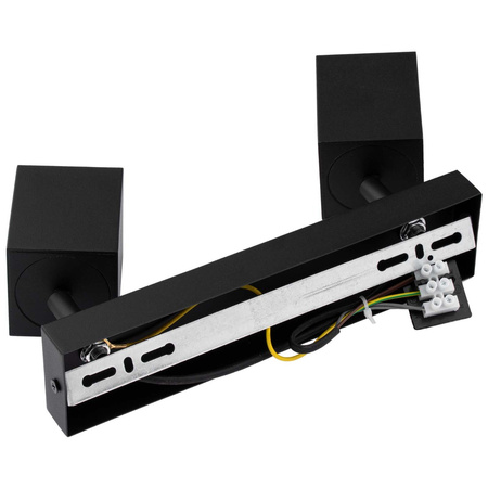 Stropní reflektorové nástěnné svítidlo 2xGU10 QUANTUS Black