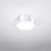 Stropní LED svítidlo SUNDE 2xE27 Šestihranné svítidlo 11cm bílé SOLLUX