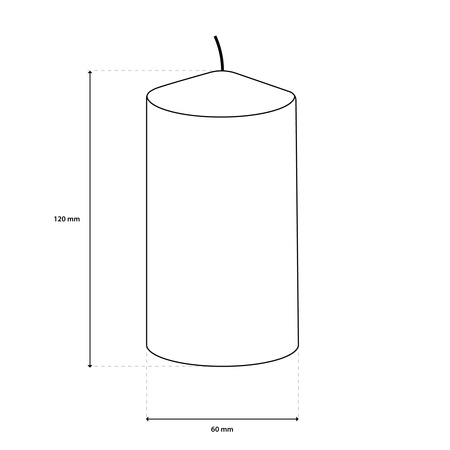 Svíčka: Tradiční válcová svíčka, 12 cm, bílá