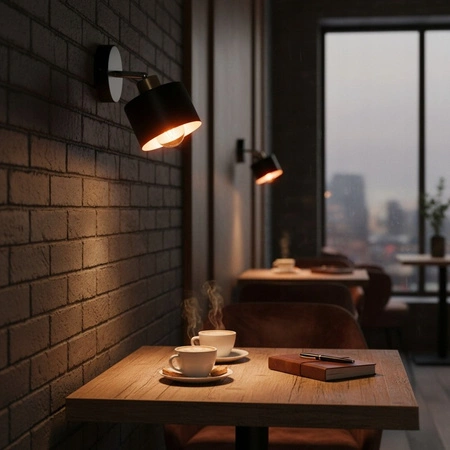 Nástěnné svítidlo Reflektor Nástěnné svítidlo E27 Moving Black Copper Elza Masterled