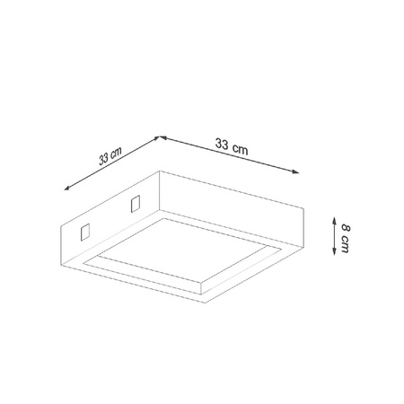 Svítidlo pro povrchovou montáž RIZA LED 18W 3000K Plafond Industrial Grey SOLLUX