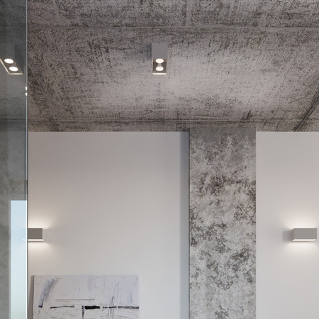 Svítidlo pro povrchovou montáž QUAD MAXI 2xGU10 Obdélníkové minimalistické šedé SOLLUX