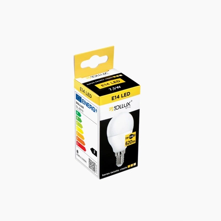 LED žárovka E14 Ball 8W 620lm 3000K Warm Sollux