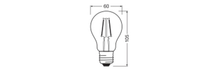LED žárovka E27 A60 1W = 15W 136lm 2700K teplá bílá 300° Filament STAR CLASSIC Osram
