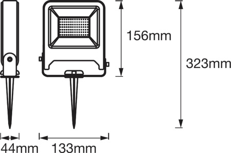 LED reflektor 20W 1700lm 3000K teplý IP65 šedý LEDVANCE GARDEN Flood Endura Drivable