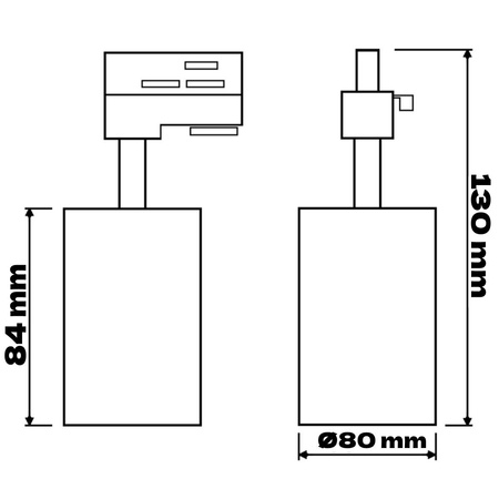 Sada osvětlovacích přípojnic 1m + 2x LED reflektor GU10 bílý matný