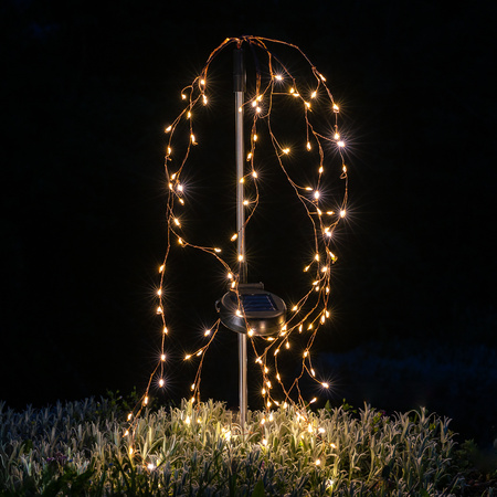 ADONIS 3000K LED solární zahradní lampa poháněná dekorativním stromem LUMILED