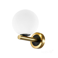 Nástěnné nástěnné svítidlo Povrchová montáž G9 Black Gold Globe Elegance Kobi