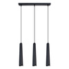 PRYSM 3L 3xG9 Černá skandinávská stropní závěsná lampa SOLLUX