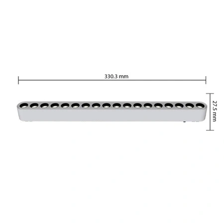LED světlo pro magnetické přípojnice Plug-in 16W 1120lm 4000K Neutral CRI90 24° 48V White Luxo Masterled