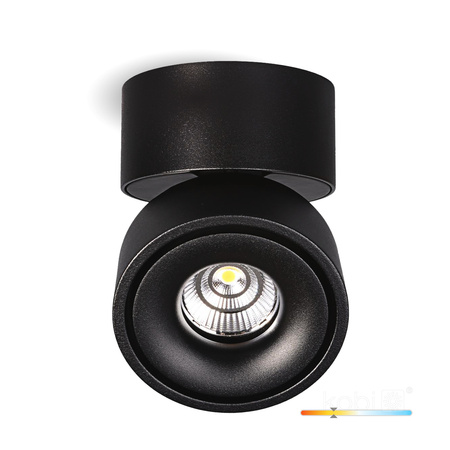 Stropní svítidlo Reflektor nastavitelný LED 9W 550lm 3000K Warm Dimmable CRI90 Black Lahti Kobi