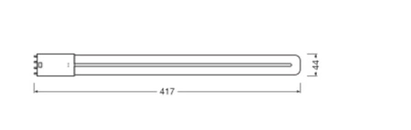 LED zářivka 2G11 18W = 36W 2300lm 6500K studená bílá 140° DULUX Osram