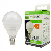 LED žárovka P45 E14 3W 270lm 3000K Warm Ecolight
