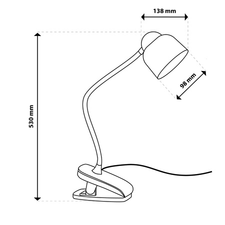 Školní stolní lampa LED 5W CCT TESA 2 Black LUMILED
