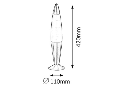 E14 Transparent Lava Classic Lollipop 2 4108 Noční stolní lampa Rabalux