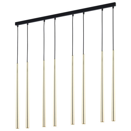 PIANO WHITE Icicle Pendant Ceiling Light Black and Gold Modern 8xG9 6423 TK Lighting