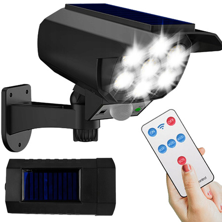 LED solární lampa Falešná kamera Venkovní zahradní pohybový senzor + dálkové ovládání