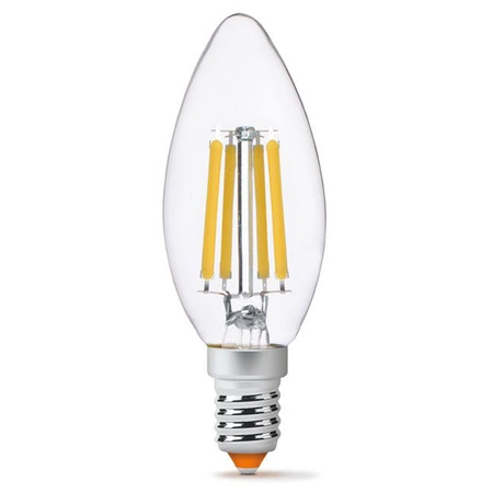 LED žárovka E14 C35 svíčka 6W = 60W 806lm 4000K neutrální bílá 360° FILAMENT Videx